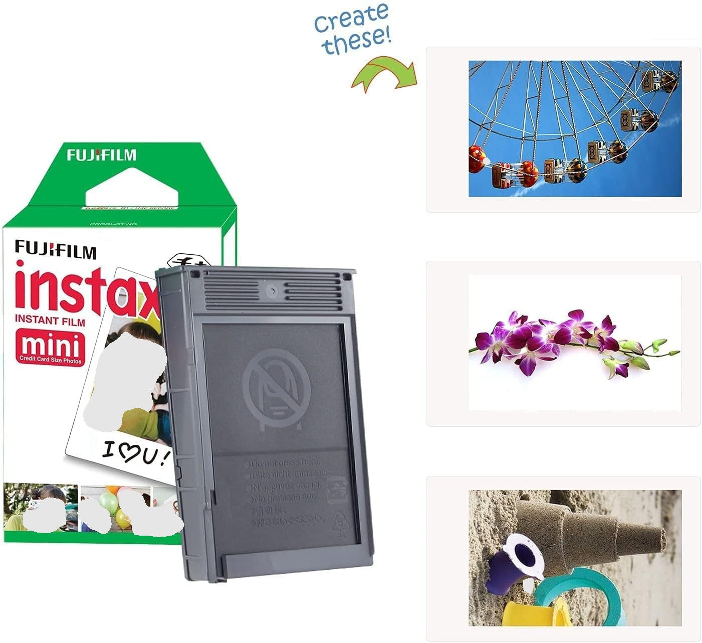 Fujifilm Instax Mini 11 Instant Camera with 40 Film Sheets, Shutter Accessories & Photo Album, Charcoal Gray